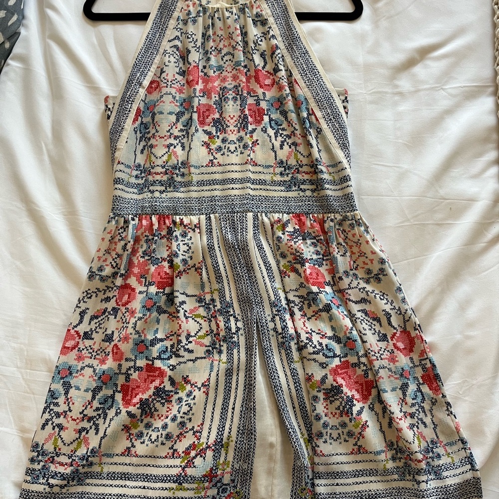 BCBGmaxazria haltered floral mini dress